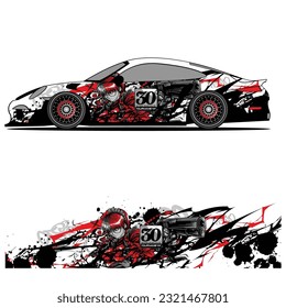 
Full wrap racing car abstract vinyl sticker graphics kit 