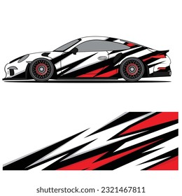 
Full wrap racing car abstract vinyl sticker graphics kit 