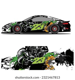 
Full wrap racing car abstract vinyl sticker graphics kit 