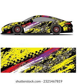 
Full wrap racing car abstract vinyl sticker graphics kit 