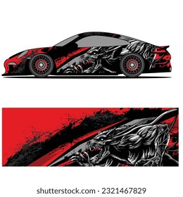 
Full wrap racing car abstract vinyl sticker graphics kit 