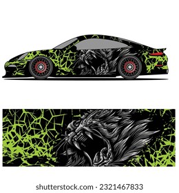 
Full wrap racing car abstract vinyl sticker graphics kit 