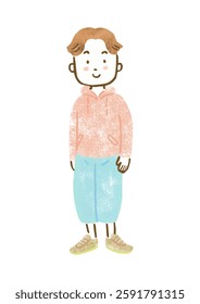 full-body illustration of a man in casual clothes