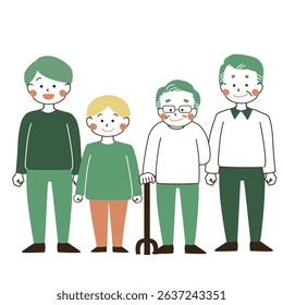 
Full-body portrait of a person_male family set