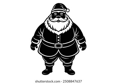 Full-body Santa Claus illustration perfect for festive Christmas designs and holiday decorations.