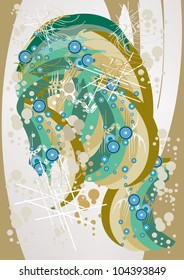 Full-color abstract decorative background