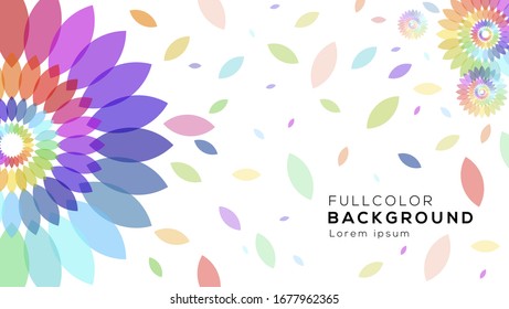 fullcolor abstract flowers background template