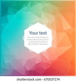 Fullcolor Polygonal Mosaic Background, Creative Design Templates