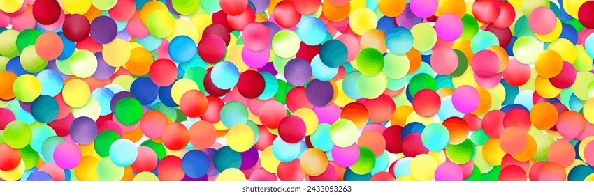 A full-frame, dense mosaic of multicolor bubbles creates an effervescent and lively abstract pattern, suitable for vibrant backgrounds.