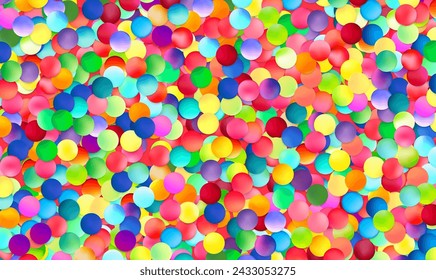 A full-frame, dense mosaic of multicolor bubbles creates an effervescent and lively abstract pattern, suitable for vibrant backgrounds.