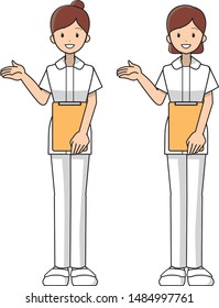 Full-length diagram of nurse to guide