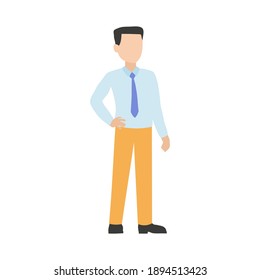 A full-length man in regular clothes. Vector graphics.EPS10