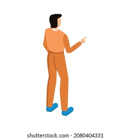 Full-length Person Design. Graphic Human Back View. Vector illustration