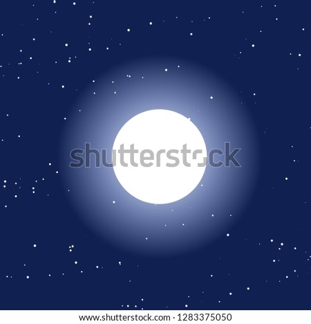 The fullmoon on sky