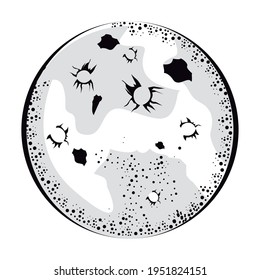 fullmoon phase lunar isolated icon