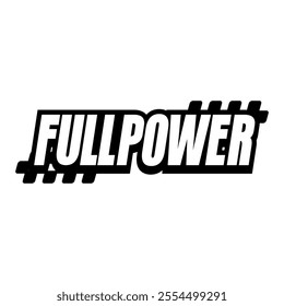 Fullpower Typography Y2K Logo Patch Apparel Fashion Vector Design K62, Commercial Use