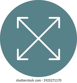 Fullscreen, arrow, scale icon vector image. Can also be used for arrows and signs. Suitable for use on web apps, mobile apps and print media.