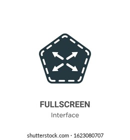 Fullscreen glyph icon vector on white background. Flat vector fullscreen icon symbol sign from modern interface collection for mobile concept and web apps design.
