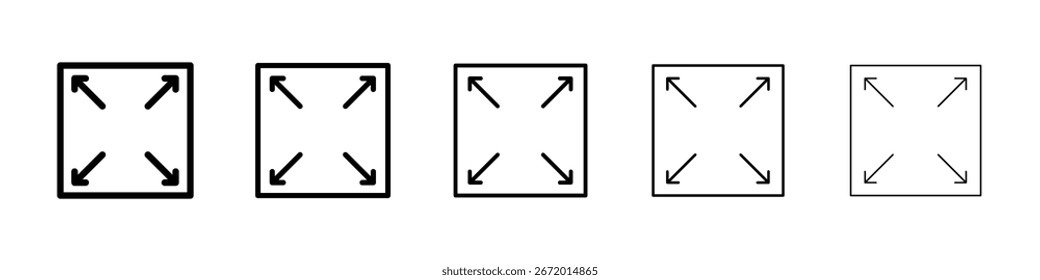 Icono de pantalla completa lleno de concepto de signo plano para el Diseño web.