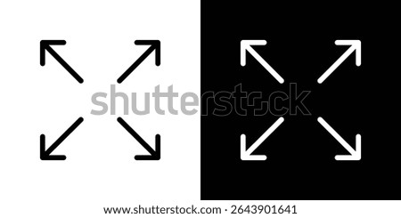 Fullscreen icon Graphic vector set for ui design