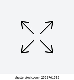 Fullscreen icon isolated on the white background.