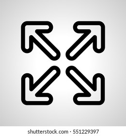 full-screen icon. isolated sign symbol