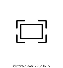 Vollbild Icon Logo Design. Erweitern Sie auf das Vollbildzeichen und -symbol. Pfeilsymbol