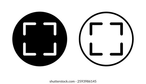 Fullscreen Icon logo design. Expand to full screen sign and symbol. Arrows symbol