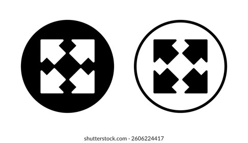 Fullscreen Icon logo design. Expand to full screen sign and symbol. Arrows symbol