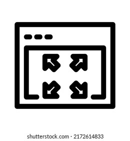 fullscreen icon or logo isolated sign symbol vector illustration - high quality black style vector icons
