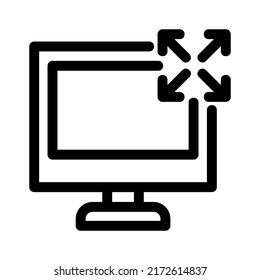 fullscreen icon or logo isolated sign symbol vector illustration - high quality black style vector icons
