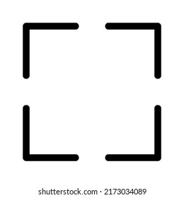 icono de pantalla completa o logotipo símbolo de signo aislado ilustración vectorial - iconos vectoriales de estilo negro de alta calidad
