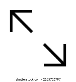 icono de pantalla completa o logotipo símbolo de signo aislado ilustración vectorial - iconos vectoriales de estilo negro de alta calidad
