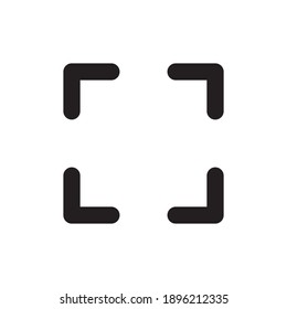 Fullscreen icon outline. vector illustration isolated on white background. editable stroke