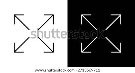 Fullscreen icon pictogram on White Background Editable Stroke.