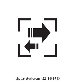 fullscreen icon , resize icon vector