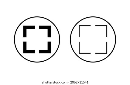 Fullscreen Icon set. Expand to full screen sign and symbol. Arrows symbol