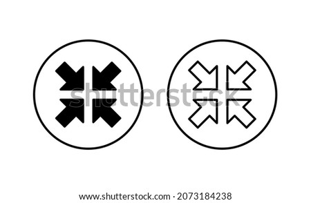 Fullscreen Icon set. Expand to full screen sign and symbol. Arrows symbol