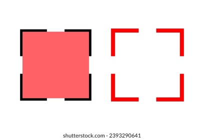 Vollbild-Icon-Set-Illustration. Erweitern Sie das Symbol auf Vollbild. Pfeilsymbol
