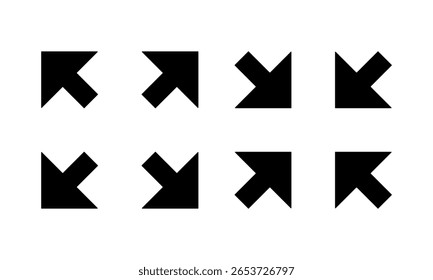 Fullscreen icon set. Vector illustration.