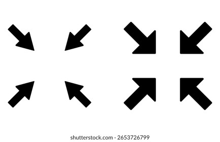 Fullscreen icon set. Vector illustration.
