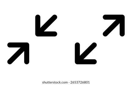 Fullscreen icon set. Vector illustration.