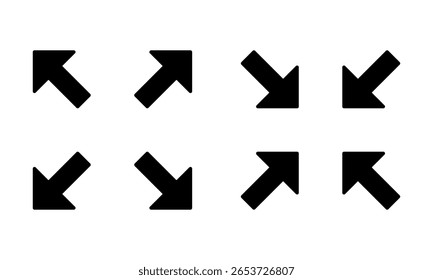 Fullscreen icon set. Vector illustration.