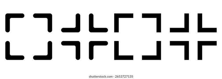 Fullscreen icon set. Vector illustration.