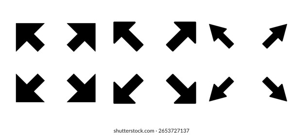 Fullscreen icon set. Vector illustration.