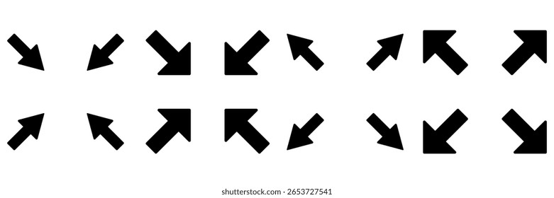 Fullscreen icon set. Vector illustration.