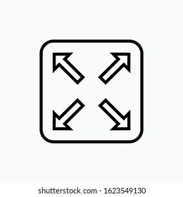 Fullscreen Icon. Sign & Symbol - Vector.