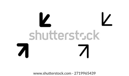 Fullscreen Icon symbol for apps and websites. Expand to full screen sign and symbol. Arrows symbol