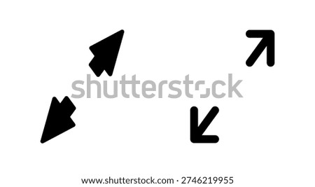 Fullscreen Icon symbol for apps and websites. Expand to full screen sign and symbol. Arrows symbol