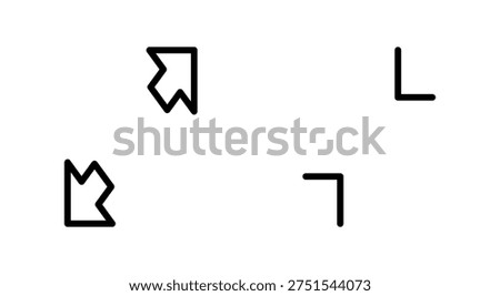 Fullscreen Icon symbol for apps and websites. Expand to full screen sign and symbol. Arrows symbol